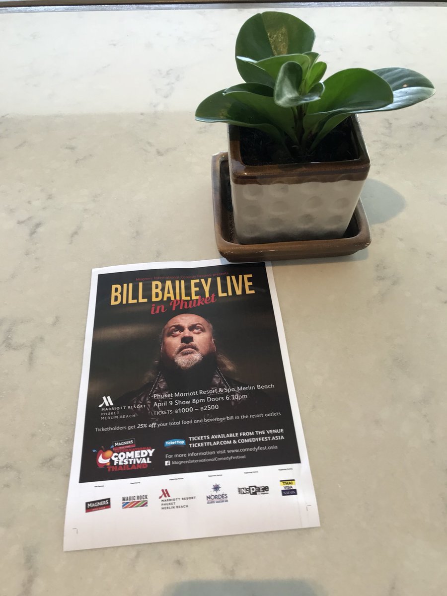 PBarkerTweet's tweet image. A little something from Home whilst in Thailand. #billbailey #liveinphuket