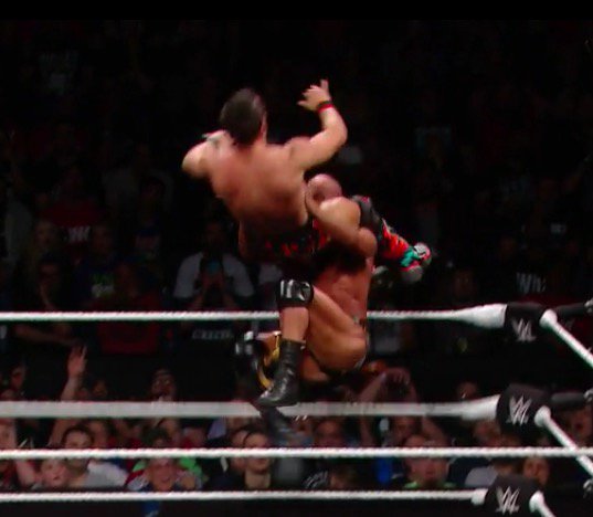TheJoeyJustice's tweet photo. A brutal match to cap off a brutal friendship. Instead of tables, ladders &amp; chairs @JohnnyGargano  &amp; @ProjectCiampa used turnbuckles, leg braces &amp; a crutch... Oh, and a concrete floor! Incredible drama &amp; a great ending. #NXTTakeOver #NewOrleans #UnsanctionedMatch #MOTN #WWENXT https://t.co/zXRriSdsv3