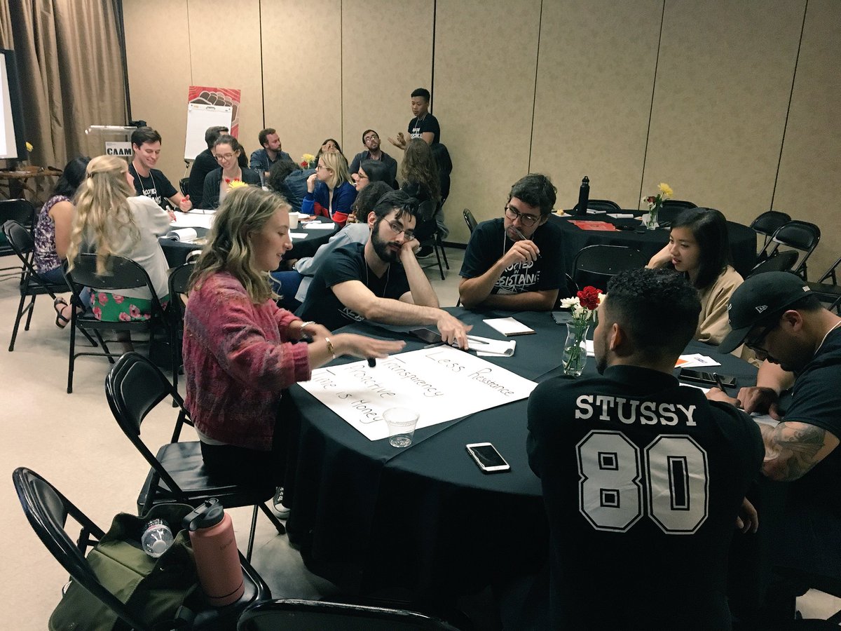 USC_SCAPF's tweet photo. Workshopping our own strategies to combat queer spatial injustice #SCAPF2018 https://t.co/phKJl28xjN
