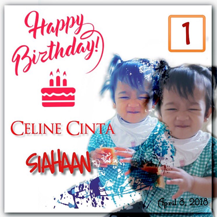 junlicera's tweet image. Happy1st Birthday Celine Cinta😘