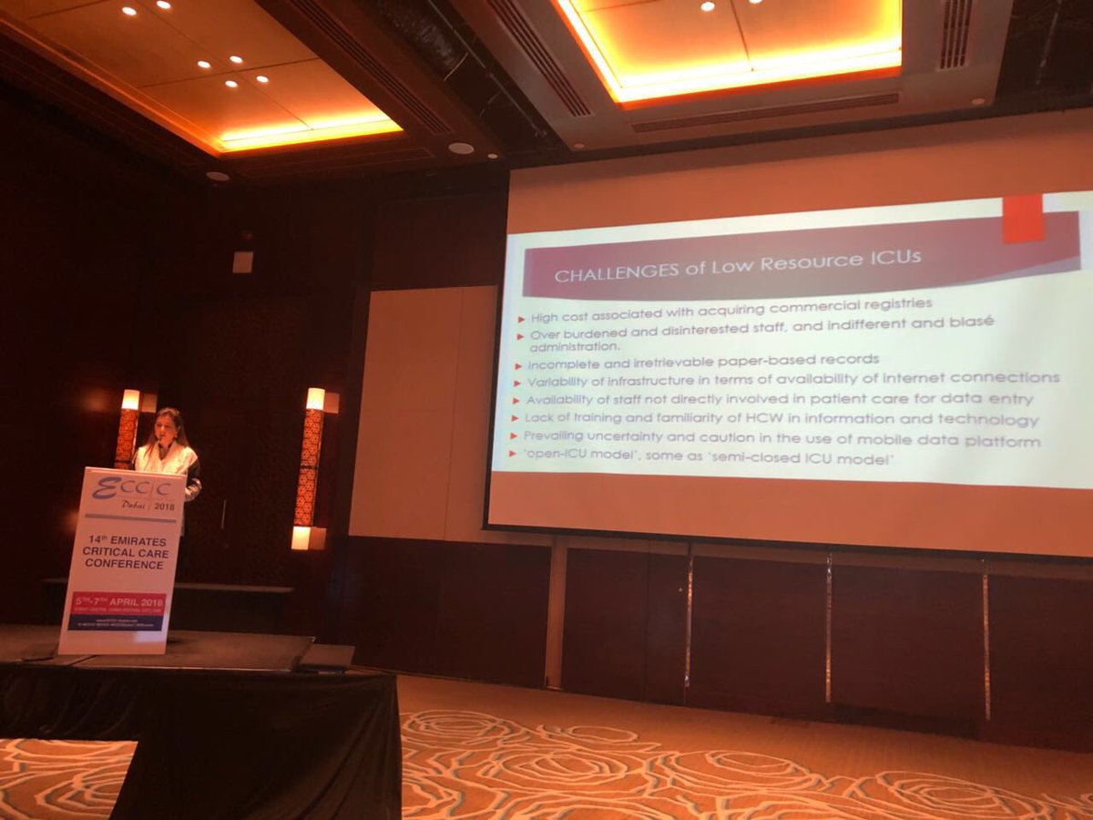 pakregicu's tweet photo. Dr Madiha Hashmi of @AKUGlobal  #SEARCH and @pakregicu describing #ICU #registry and #sepsis challenges at #ECCC2018 @NICSTraining @ISARIC1 https://t.co/ZXu0gADxv9