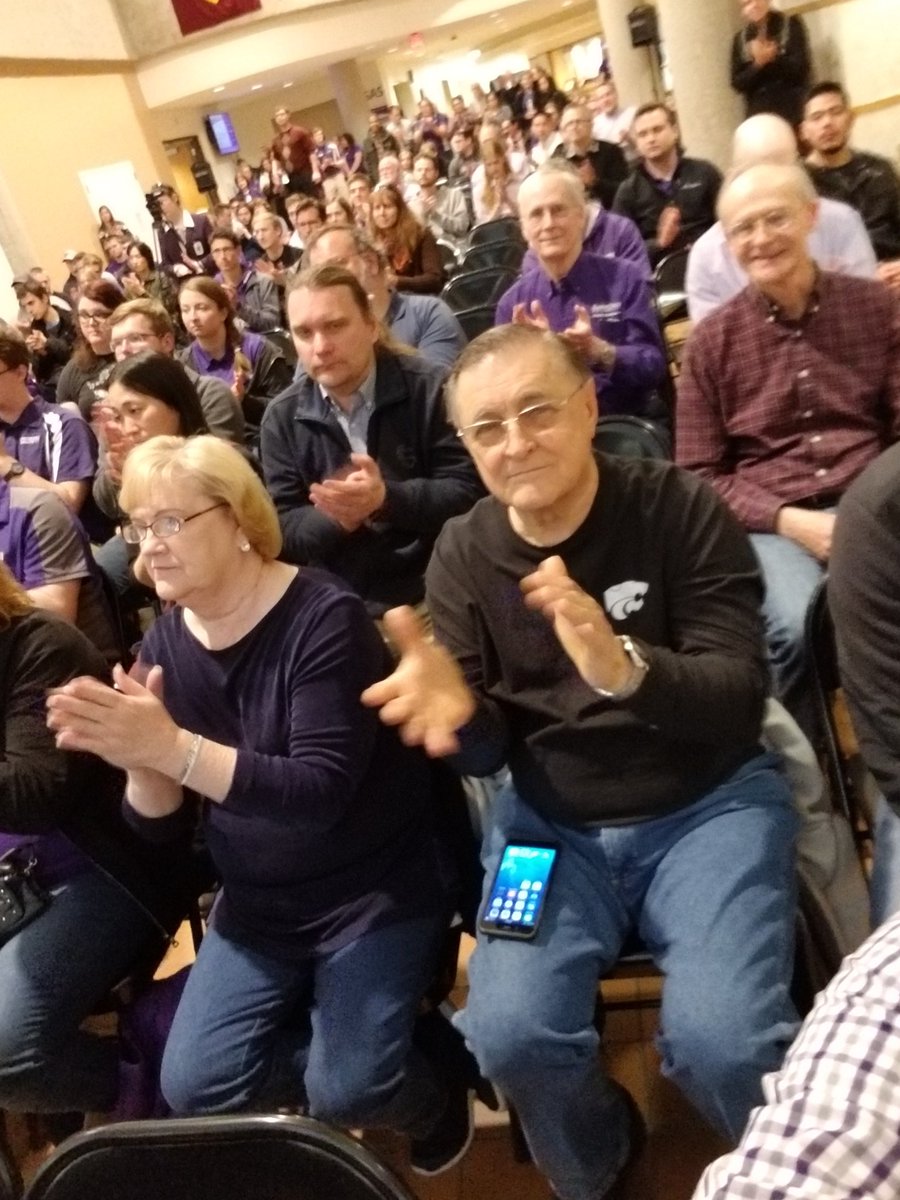 NSPEPrez's tweet photo. @KStateEngg Thanks to #SteelRing students, dept. leaders, faculty and @KStateAlumni for promoting Open House. 96 years of communicating the value of engineering to the public! https://t.co/UjXTuJCEge