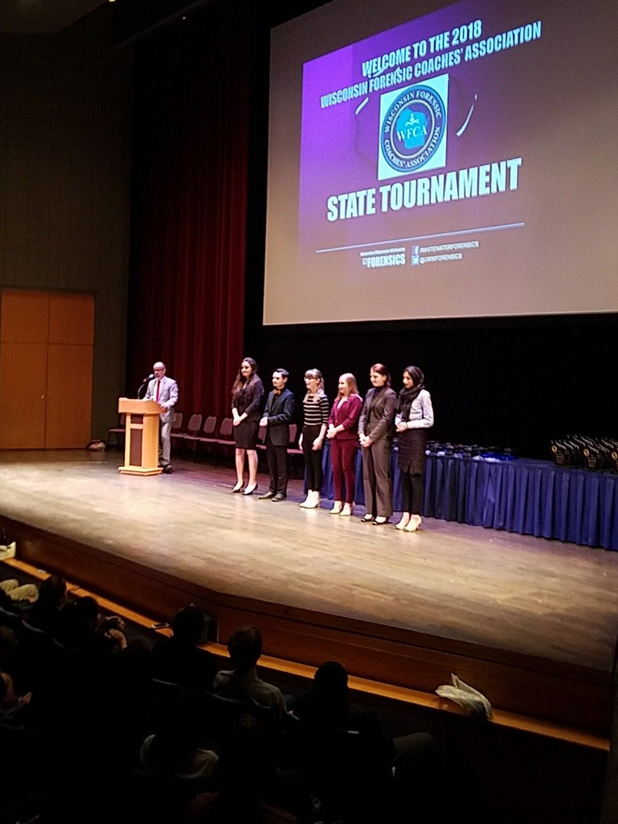 WFCAforensics's tweet photo. Congratulations to our 2018 State Finalists in Farrago! #WFCAstate2018 https://t.co/6xE6VfZwCw
