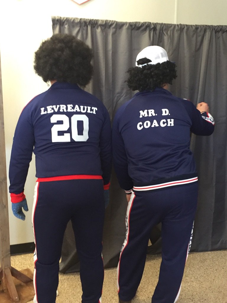 LoretteRingette's tweet photo. @LoretteRingette 3 on 3 Tournament is underway and the Best dressed Coaches competition is on with some retro Coaches turning up the tight HEAT!!!!!#ringette is #awesome! @wpgringette https://t.co/Ipvs2bPfW7