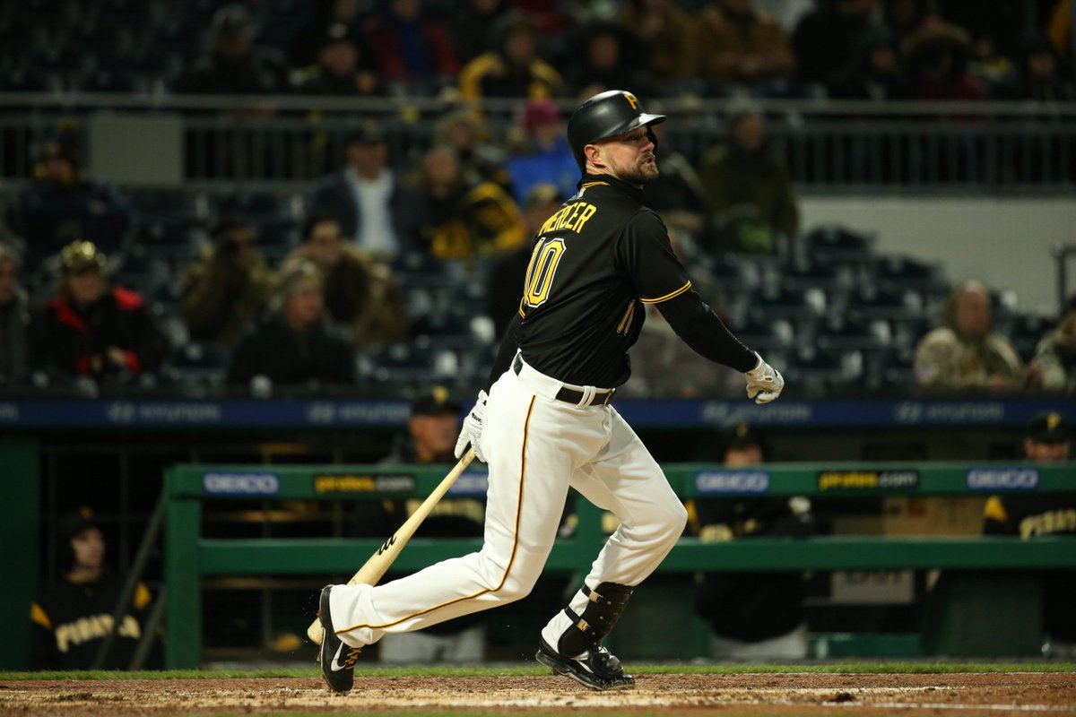Pirates's tweet photo. 🔥@jordy_mercer is hitting .636 (7-for-11) this homestand🔥
#HaveMercer https://t.co/owBiedBmhP