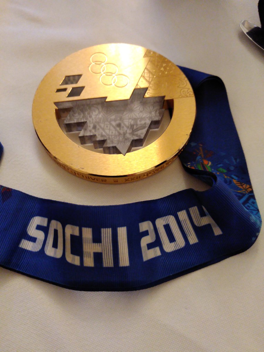 gsmacfadyen's tweet photo. Brad Jacobs has the Sochi 2014 gold medal at the closing banquet #CFFCA. https://t.co/S4mui03Ql0