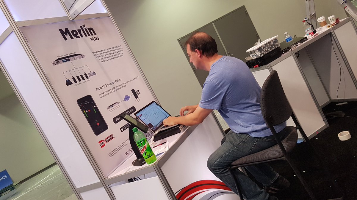 Tieline's tweet photo. Just 2 days until the NAB Show starts and the booth is nearly ready to go. Learn more about what's new from Tieline at the show at https://t.co/WymT2FAFF7, then add us to your NAB Show planner. #ViArevolution #ChatterBox #CloudCodecController https://t.co/VyOsejTR4y