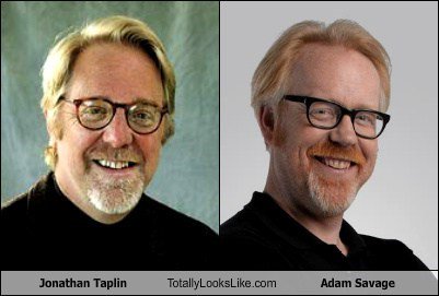 FacialTemplates's tweet photo. Jonathan Taplin and Adam Savage #JonathanTaplin #AdamSavage #lookalike https://t.co/tWGSHGqAdH