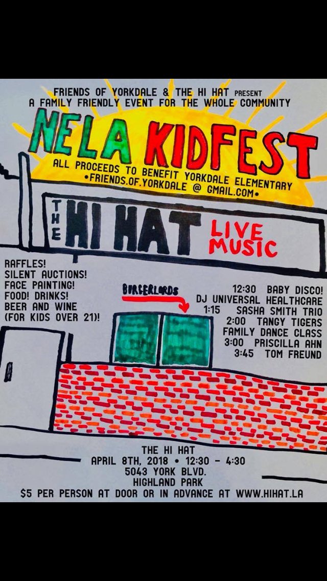 Kids people! This is happening tomorrow 12:30pm. Fortunate to play alongside <a href="/PriscillaAhn/">Priscilla Ahn</a> <a href="/tomfreund/">tom freund</a> at <a href="/theHiHatLA/">The Hi Hat</a>