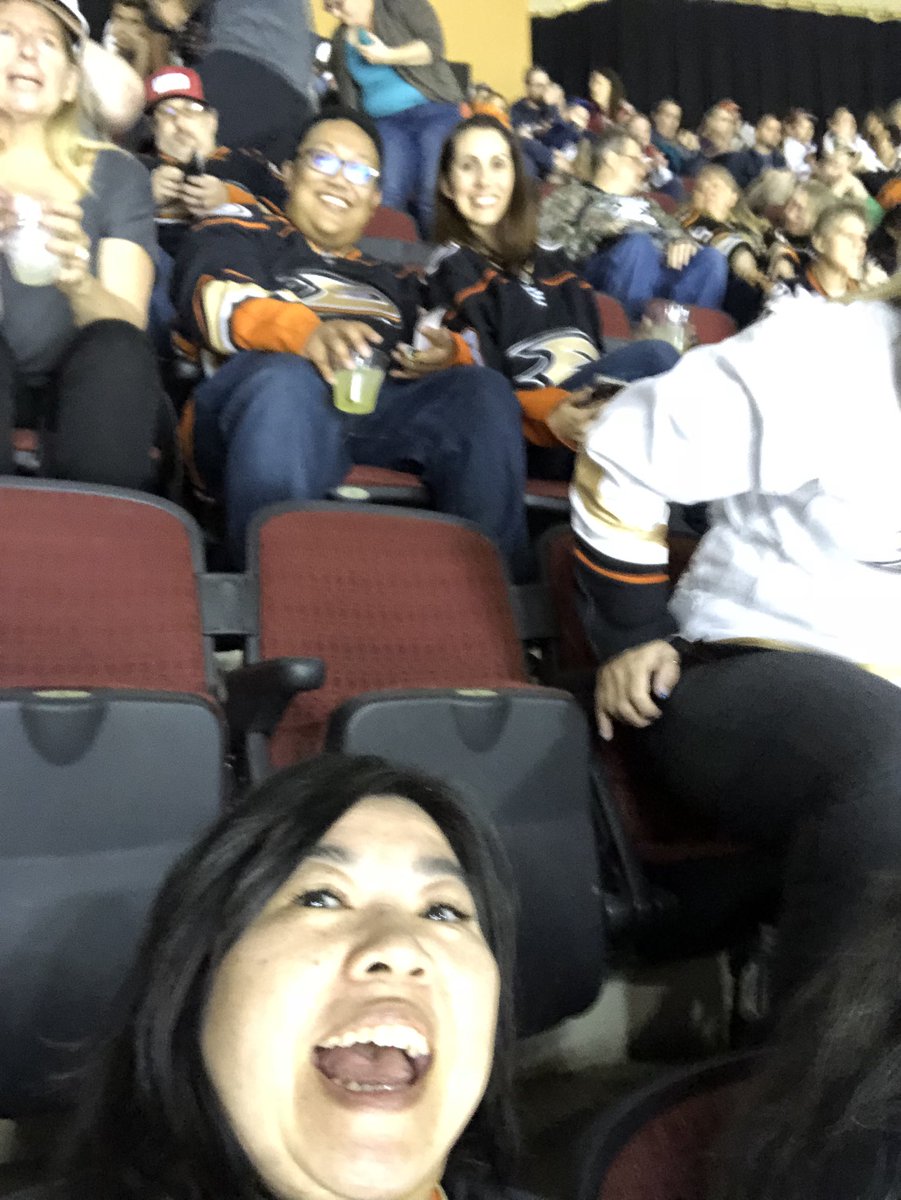 callmemochelle's tweet photo. Look who I found!!! Photo bomber @jennantonia #ANAvsARI #Arizonabound #ducksdiehards #letsgoducks #yotes #fanappreciation #section226 https://t.co/uXnnDBBJlW
