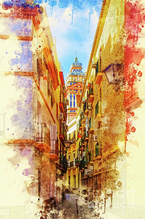 machare's tweet photo. New artwork for sale! - "Seville Street in Watercolor" - https://t.co/sAXq6tuAOv @fineartamerica https://t.co/oj0hEtPAUz