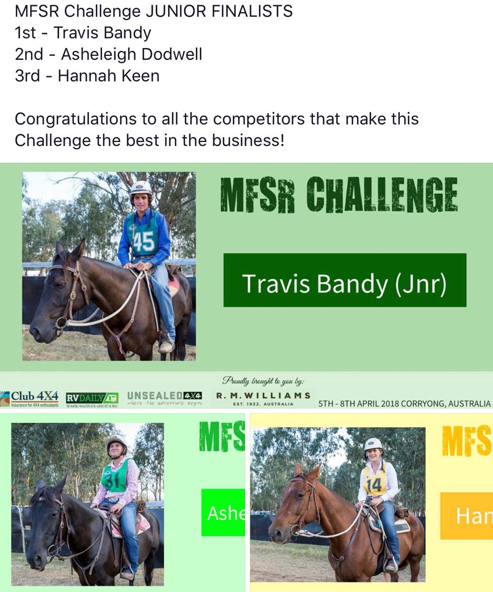MFSR_BushFest's tweet photo. #MFSR2018 challenge Junior Finalists: https://t.co/xNEQoEQxsa