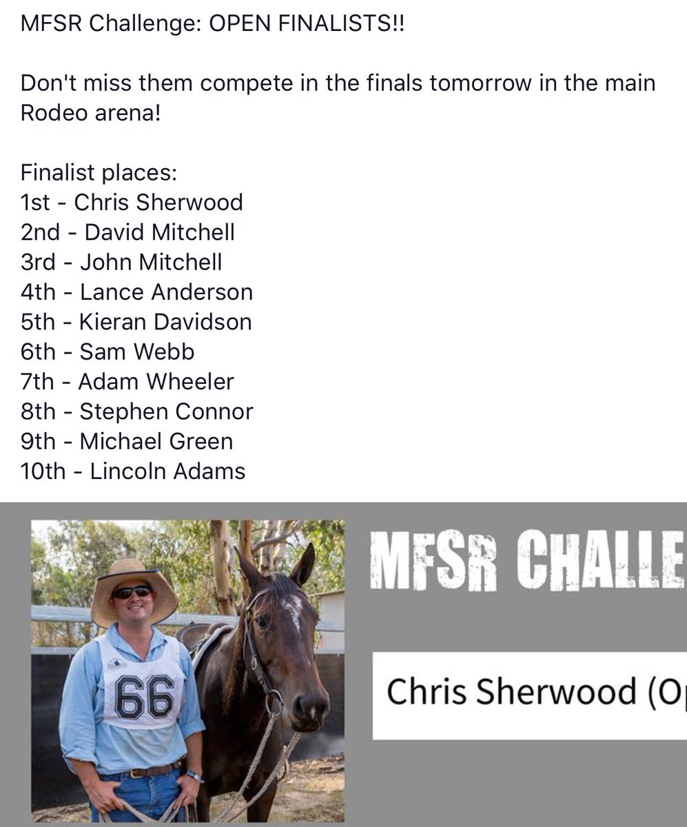 MFSR_BushFest's tweet photo. #mfsr2017 Challenge Open Finalists: https://t.co/2BIIrz47i1