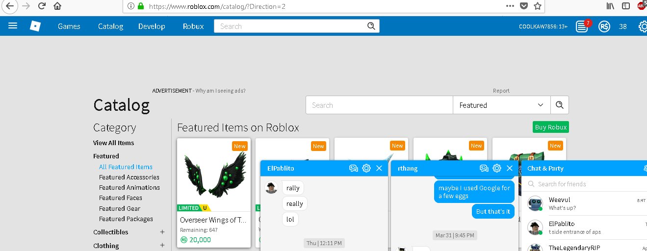 Coolkaw7856 On Twitter When U See A New Limited U On Roblox And There S Only 600 Left But Then U Take A Look At Your Robux - featured items on roblox buy robux