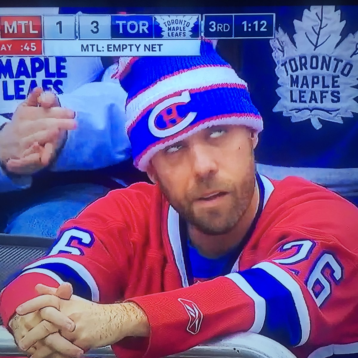 leafleaks's tweet photo. Every @CanadiensMTL fan right now!!! @MapleLeafs #leafs #habs #habsnot #LeafsNation #EmptyNet #EmptySeason #Playoffs https://t.co/zA1VfNWzS9