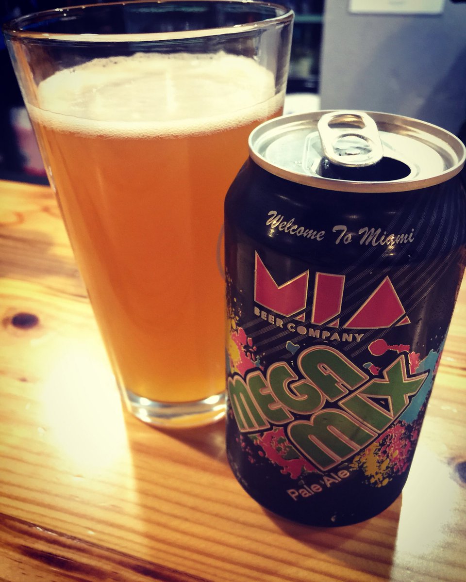 KareFreecbc's tweet photo. Happy National Beer Day! Trying this @MIAbeerco Mega Mix Pale Ale at 6% ABV. Has a fruity hoppy taste with a hint of pine. Cheers, y’all! #nationalbeerday #chugbisheschug #cbc6pack #ale #craftbeer #craftbeerlife #beerme #nicecolor #miami #florida #oak #drinkup #letsdrink #cheers https://t.co/DZ2rWdvD1B