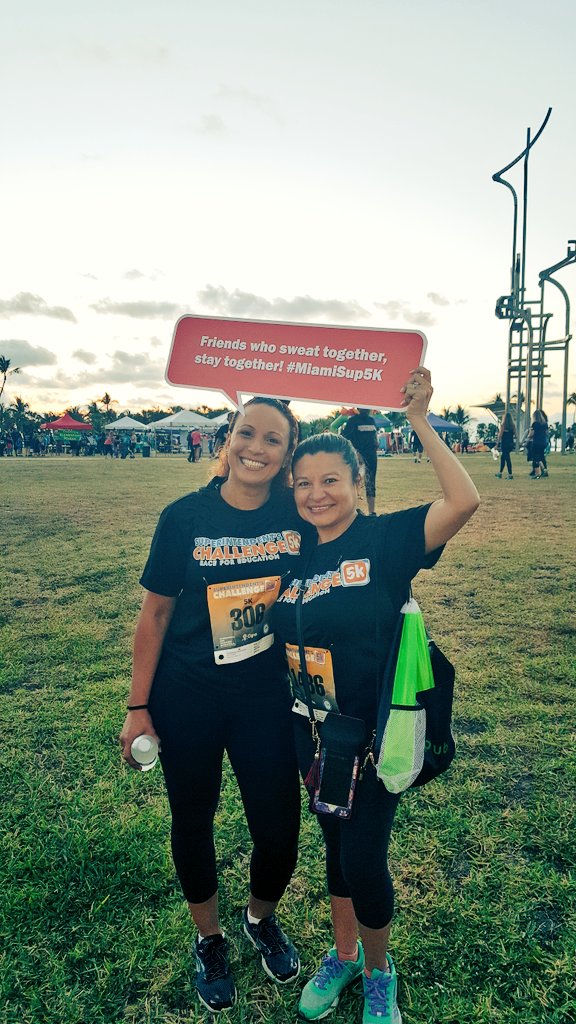 CandidaGil21's tweet photo. What a Day!...Superintendent 5K with  Leslie and we made it to the end. I'm exhausted but worth it for the cause. Can't wait til next year.  #miamicao #MiamiSup5K #fswskyway https://t.co/UGBjAODMTh