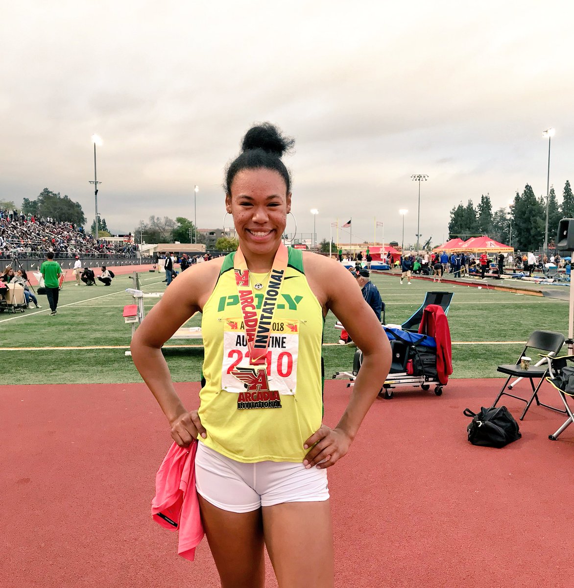 jeichelberger84's tweet photo. Awesome Augustine: In a battle against multiple state champs, the defending CA state champion reigns supreme, as @LBPolyTrack senior Ariyonna Augustine (@vibewithariee) comes out on top in a wind-legal 11.56, 3rd best in the US this season to date! @PrepCalTrack https://t.co/ojBGWCSAmM