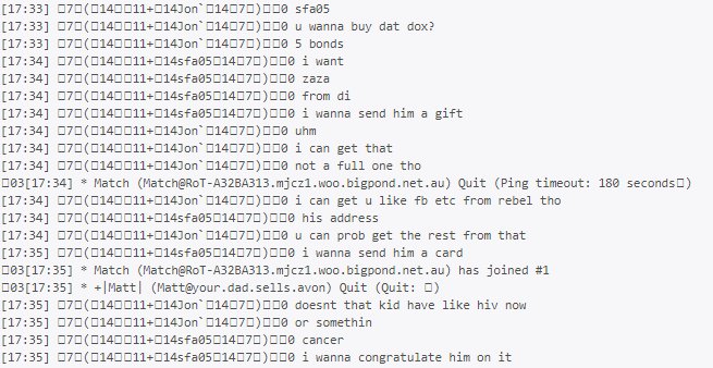 Rot_Leaks's tweet image. Excerpt 24: RoT discuss doxing Sanity leader Dat and DI member Zaza (a teenage cancer survivor)

From: #1 - RoT private member IRC - Part 2, Line 31710