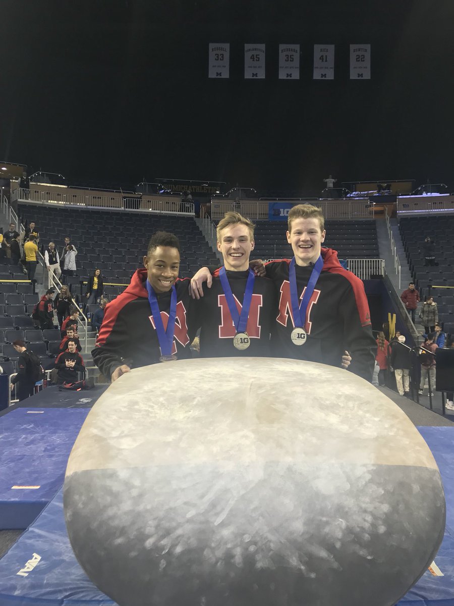 HuskerMGym's tweet photo. 1, 2, AND 3? That sounds good to me #B1G #GBR #NTheMoment https://t.co/Emp3Z6B4PL