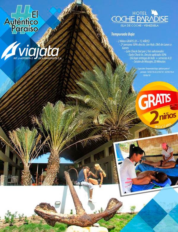 viajata's tweet photo. Aprovecha esta promoción que traemos para ti en @cocheparadise :
- 2 Niños gratis de 0 a 12 años 
- 2da. persona 50% de descuento en habitación doble de lunes a Jueves 
- Sesión de masajes por 20 minutos 

Consulta con nosotros!!!! https://t.co/XJP5MhCY03