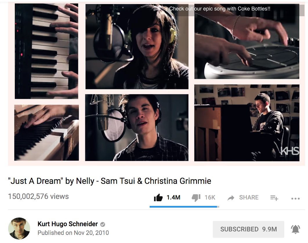 DFT_BA's tweet photo. Congrats to @KurtHSchneider @TheRealGrimmie and @SamuelTsui for having a video hit 150,000,000 views!! Looking forward to the next 150,000,000 :1 https://t.co/nMFPwZKDMl https://t.co/GlrqFrh87U