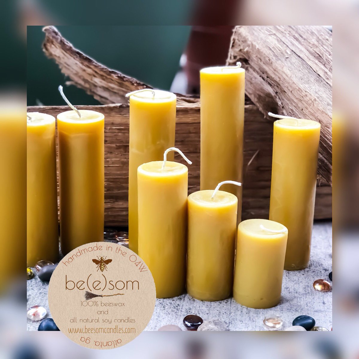 beEsomcandles's tweet photo. Looking for the perfect #gift? 100% Pure Beeswax Candles made with #local #georgia #beeswax are just what you’re looking for. #MothersDay 
🐝🐝🐝🐝🐝🐝 
https://t.co/bh77ARtpD9 https://t.co/PqxOvll7W7
