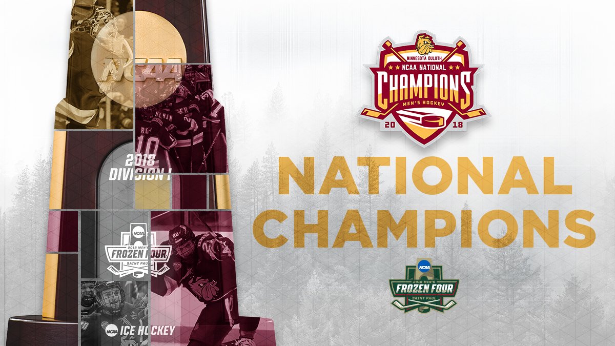 DEJA VU - MINNESOTA DULUTH WINS IN SAINT PAUL AGAIN

The Bulldogs defeat Notre Dame, 2-1, to win their second national championship at the 2018 #FrozenFour!!