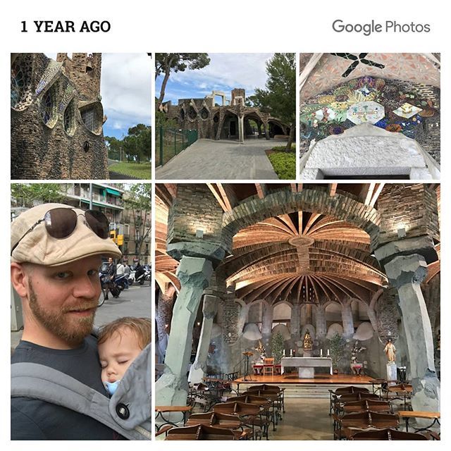 chrislazzaro's tweet photo. Flashback over year ago, we were visiting Gaudis unfinished cathedral. I love Barcelona ... and that baby carrier. https://t.co/gGX9590hdi https://t.co/QcmVouGQYl