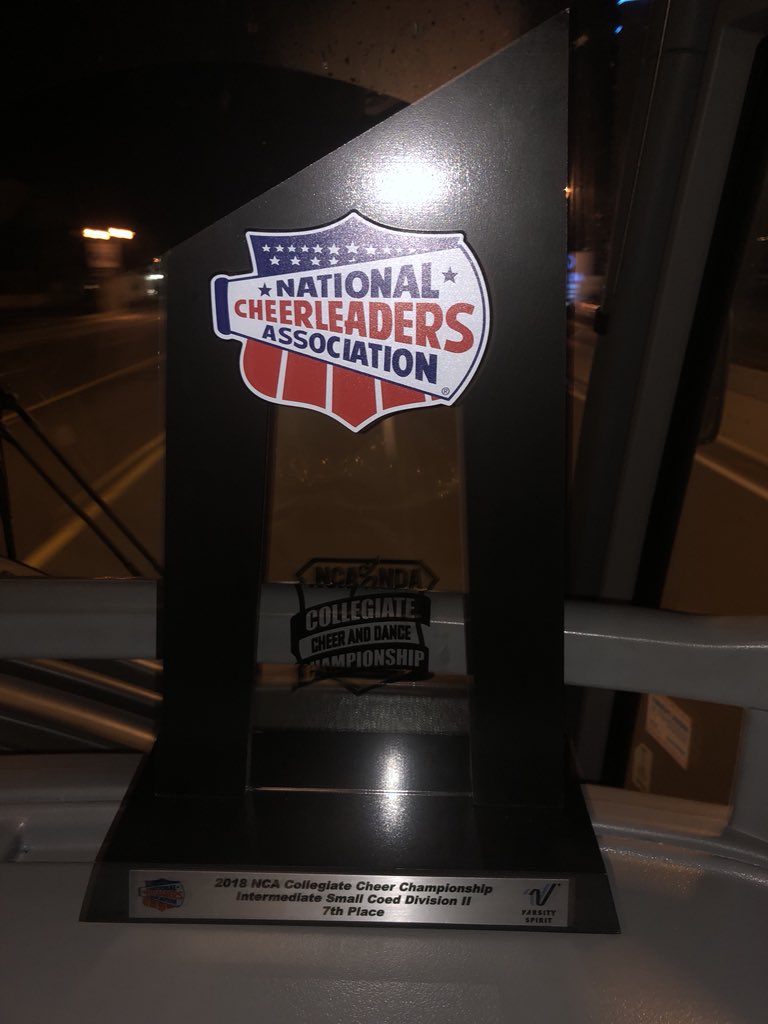 wsucheerteam's tweet photo. Bringing the trophy back home to the mitten π #ProudToBeAWarrior #7thInTheNation #Finalist #CollegeNationals #ThisTeamπ https://t.co/VfzJ49CYOe
