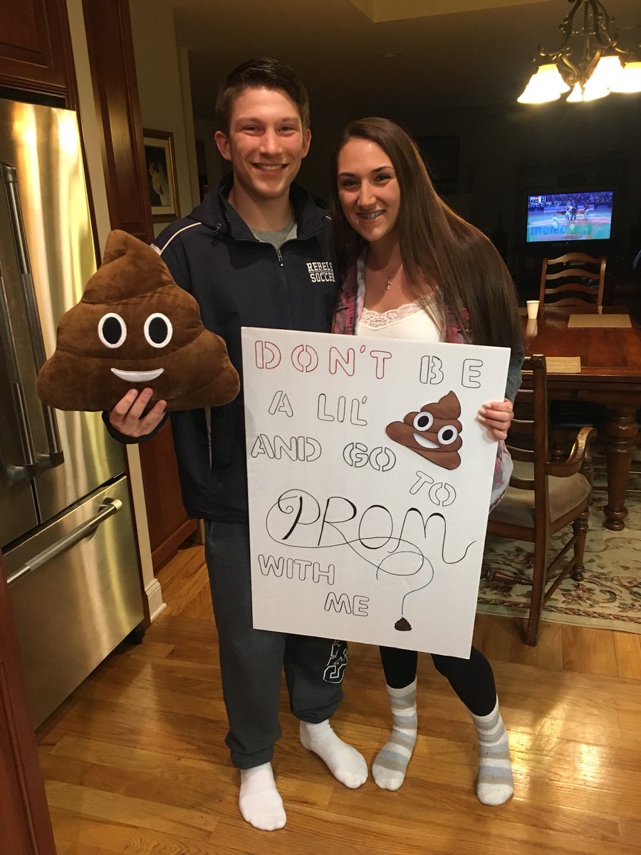 nfhsprom2018's tweet photo. Angelina and Kyle are going to prom! 💩 https://t.co/YqyQveM2h0