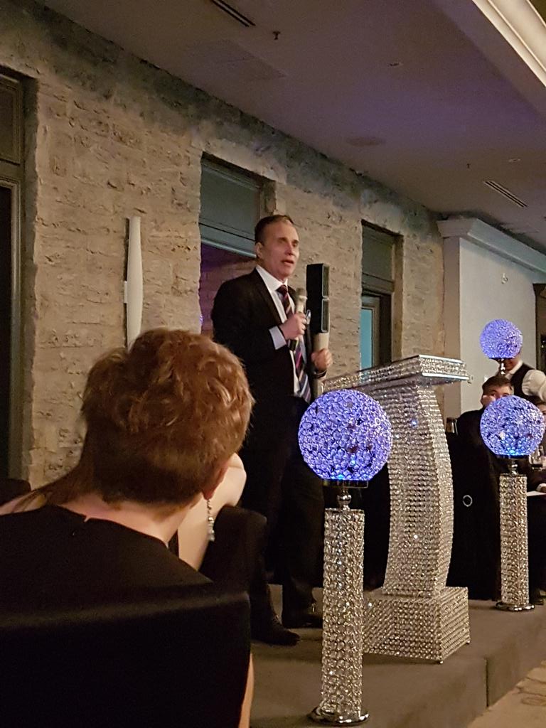 CMHANiagara's tweet photo. "The sharing of a story is one of the most important things we can do... When you make mental health a part of the discussion you can change someone's life." @heylandsberg at tonight's "Give the Boot to Mental Illness Gala" @DanGiancolaBTO https://t.co/7bZLe8BuJ3