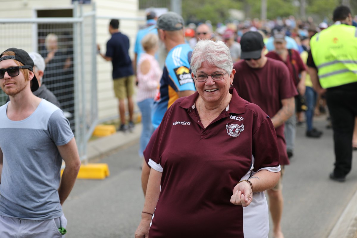 SeaEagles's tweet photo. Almost a 'home' game for our passionate Member, Margaret Anthony, from Emerald.
Travels everywhere to see her beloved team play. Today, Gladstone!
#WeAreManly #NRLTitansManly https://t.co/mBx7lZ2Ek8