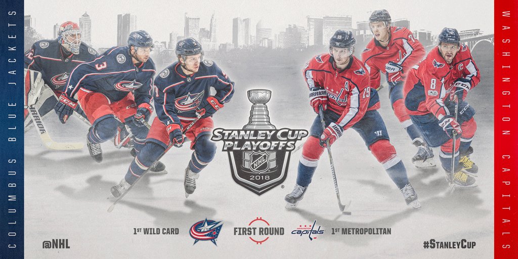 NHL's tweet photo. First Round
@BlueJacketsNHL 
@Capitals 
It's a date.

#StanleyCup https://t.co/dOSCuz1QEX