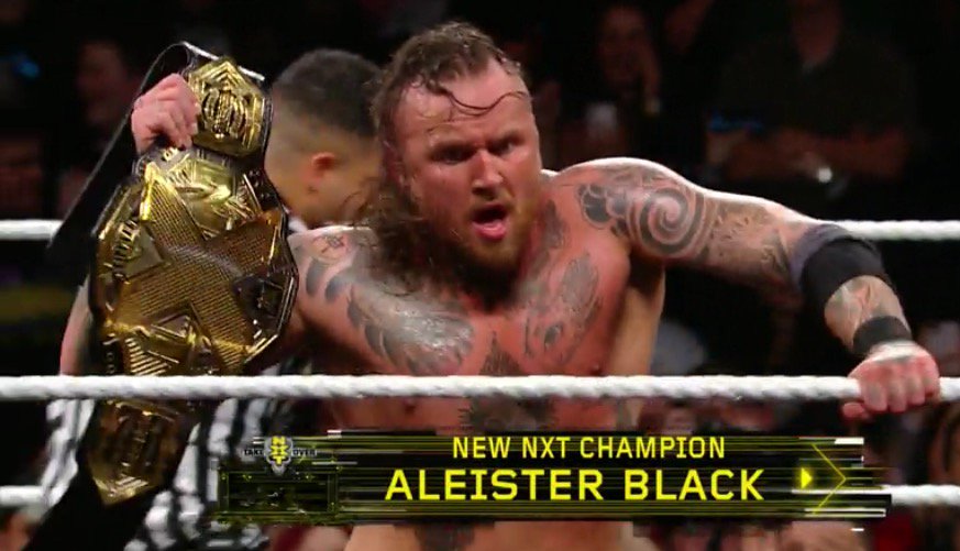 TheJoeyJustice's tweet photo. Outstanding #NXTChampionship bout! @WWEAleister gets the W over @AndradeCienWWE and @Zelina_VegaWWE. Make no mistake: this was a handicap match. Congrats to all. Long time coming. Hard work pays off. #NXTTakeOver #WWENXT #WeWantMore #NewOrleans https://t.co/SKtoPBHRxb