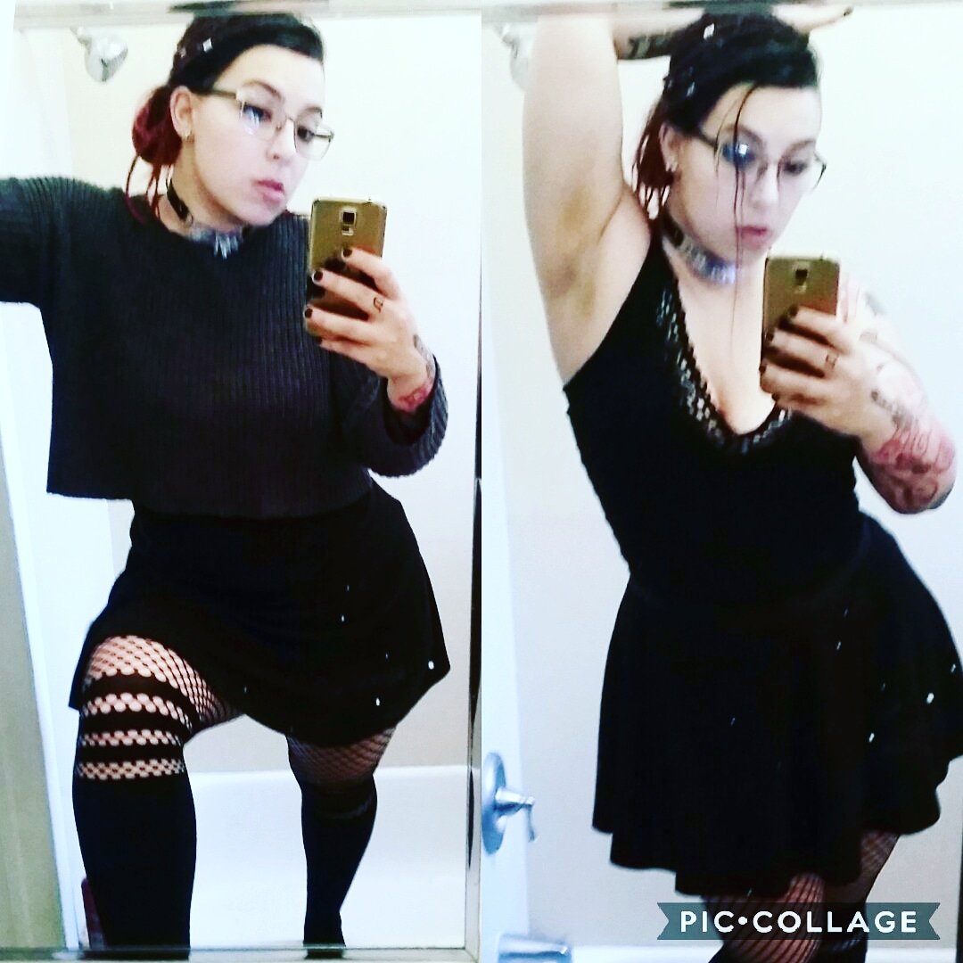 Salt_N_Coffee's tweet photo. Who said you couldn't be fierce and cute AF?
#casualgoth #goth #cute #fierce #badass #BadAssFemaleExcellence  #Dark #evil https://t.co/DPxk8RosTK