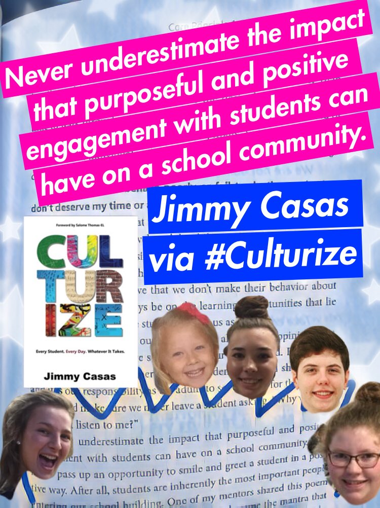 SteinbrinkLaura's tweet photo. 🙌Never pass up an opportunity to smile and greet a student in a positive way.-@casas_jimmy via #Culturize 🙌 #BookSnaps ⭐️ #tlap ⭐️ #TeacherMyth   ⭐️#JoyfulLeaders ⭐️#LeadLAP ⭐️#KidsDeserveIt #4ocfpln https://t.co/gl4cgh8POO
