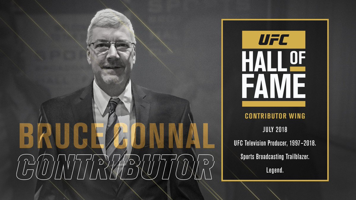 ufc's tweet image. Our first inductee into the #UFCHoF - legendary UFC television producer Bruce Connal, who passed away earlier this year. 

📰 bit.ly/2Jt2e75