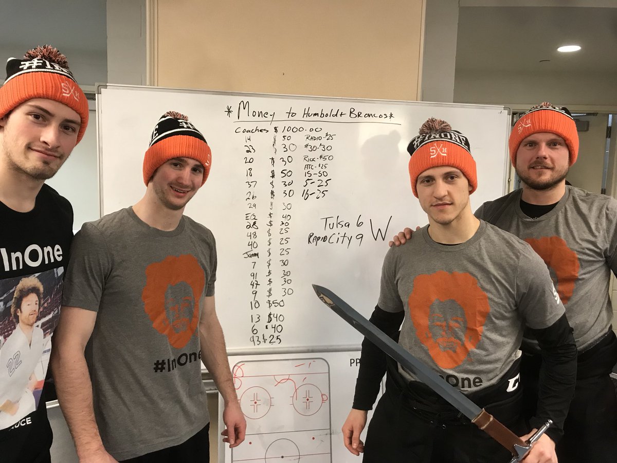 In honor of the Humboldt Broncos.