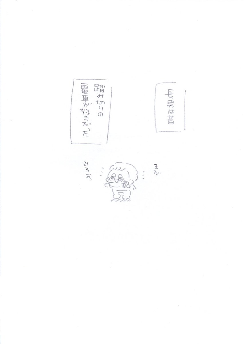 電車の踏切のそばにいつも小さい子供と大人がいるあの景色がとても好きです。私の兄も小さい時、おばあちゃんといつも踏切の電車を見に何時間も居座っていたそうです。