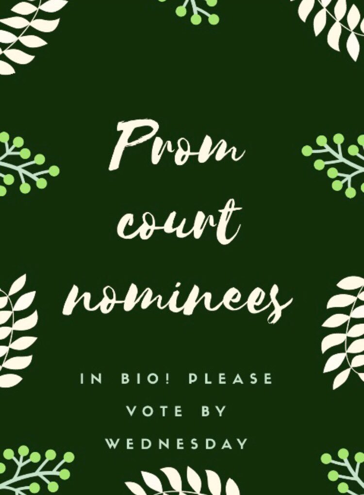 STHSCO19's tweet photo. Prom is next weekend! Make sure to nominate a king and a queen! 

https://t.co/UC4A6ttR2P https://t.co/V4El9B4UiC