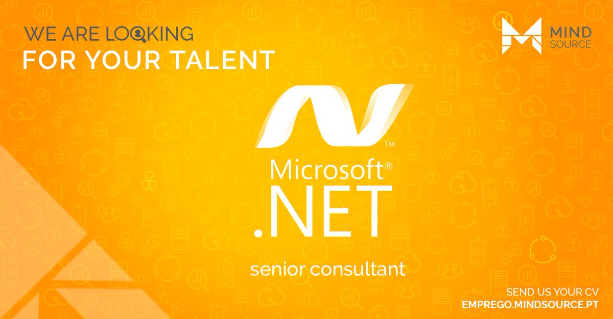 MINDSOURCEteam's tweet photo. We are looking for your Talent!
Tens o que é preciso para integrar a Equipa Mind Source? Envia-nos já o teu CV!
Conheces alguém com estas competências? Partilha!
#mindsource #greatplacetowork #microsoftnet
https://t.co/5vdMldVNtq https://t.co/i2qeOGhsjF