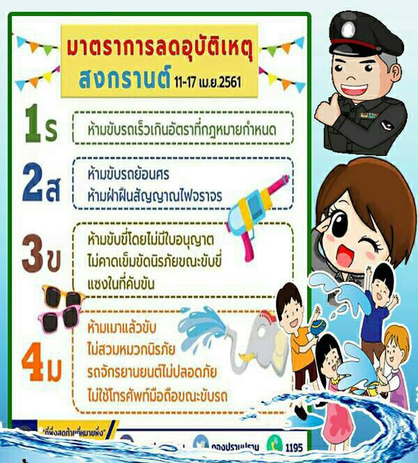 wytt11's tweet photo. สภ.นาจะหลวย ขอประชาสัมพันธ์ ข้อควรปฏิบัติ ในช่วงเทศกาลสงกรานต์ 2561...ด้วยความปราถนาดีจาก สภ.นาจะหลวย ภ.จว.อุบลราชธานี @PoliceRegion3 @ubonpolice https://t.co/D1XUarGn3O