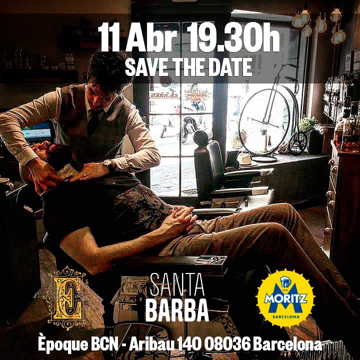 santabarba_es's tweet photo. Cerveza Moritz, show de arreglo de barba por Josep Laynez de Èpoque Bcn, regalos y sorteo SÚPER REGALO SantaBarba Kit completo para el cuidado de la barba !
#santabarba #misbarbaridades #productosparabarberos #vegano #barcelona #musica #barberlife @MoritzBarcelona #epoquebcn https://t.co/uCCIKqDnMs