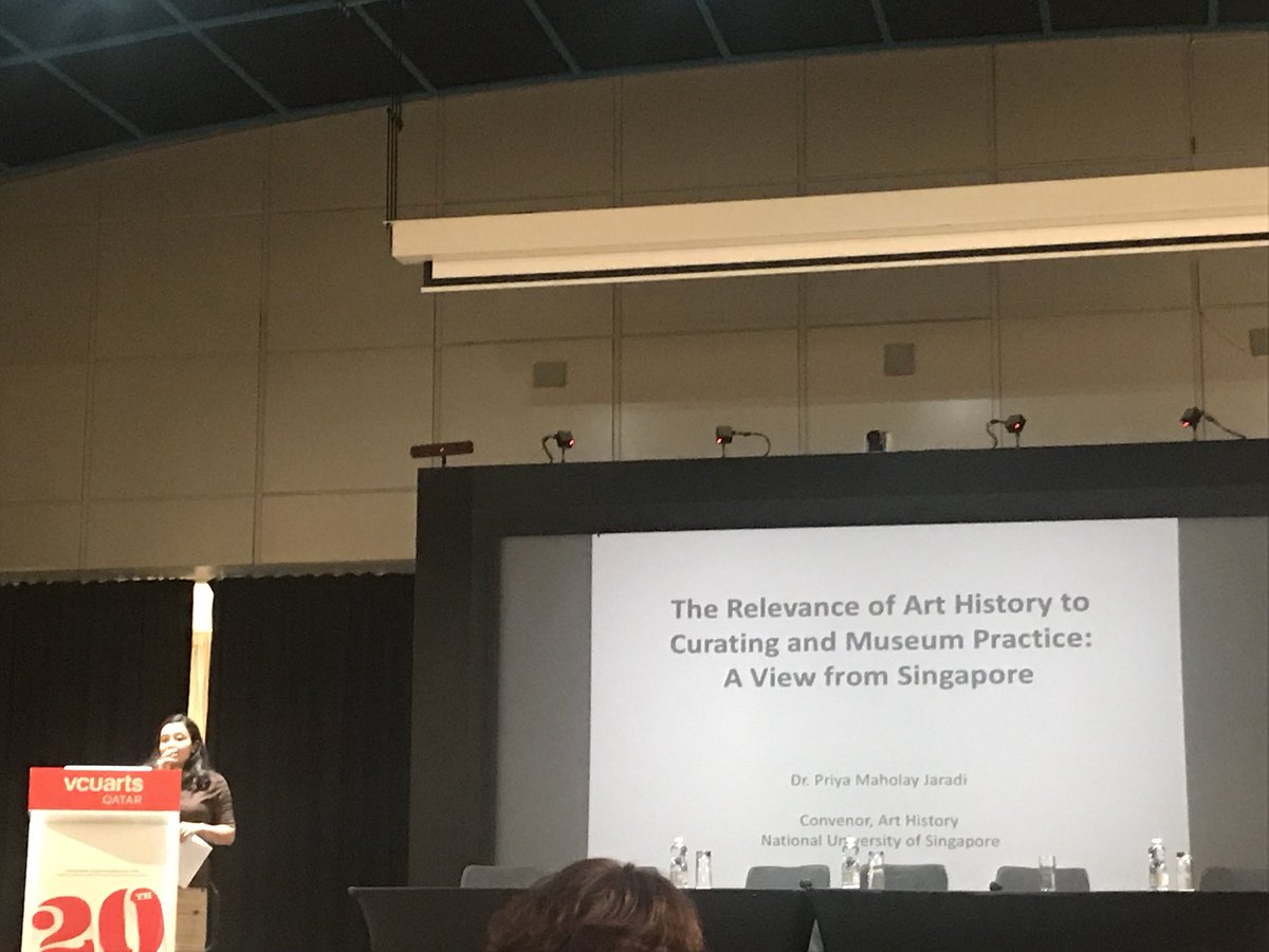Roshniravindra's tweet photo. The importance of the non- Eurocentric alternative to the colonial   Narratives in museums, a perspective from Singapore by Dr Maholay-Jaradi. @VCUQatar #museumprofesional #artcurator #arthistory https://t.co/CCSqBWt7pw