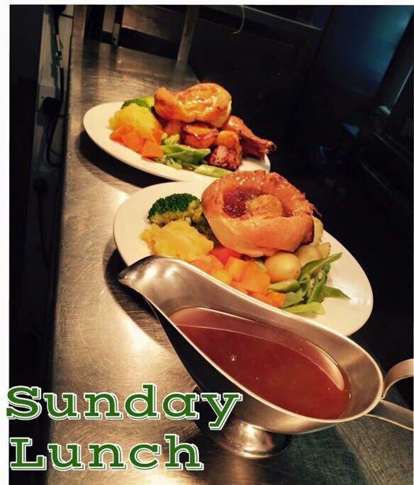 Join us for Sunday lunch, today we have beef, chicken &amp; pork with all the trimmings. Enjoy two courses for £9.99 #sunday #sundayroast #merrieharrier