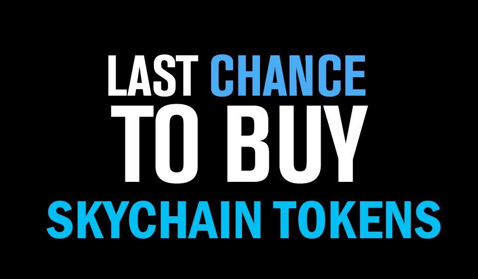 Today is your last chance to buy Skychain tokens!
Go to skychain.global and buy SKCH with a 20% discount!
Public ICO is over today!
#skychain #ico #blockchain #medicine