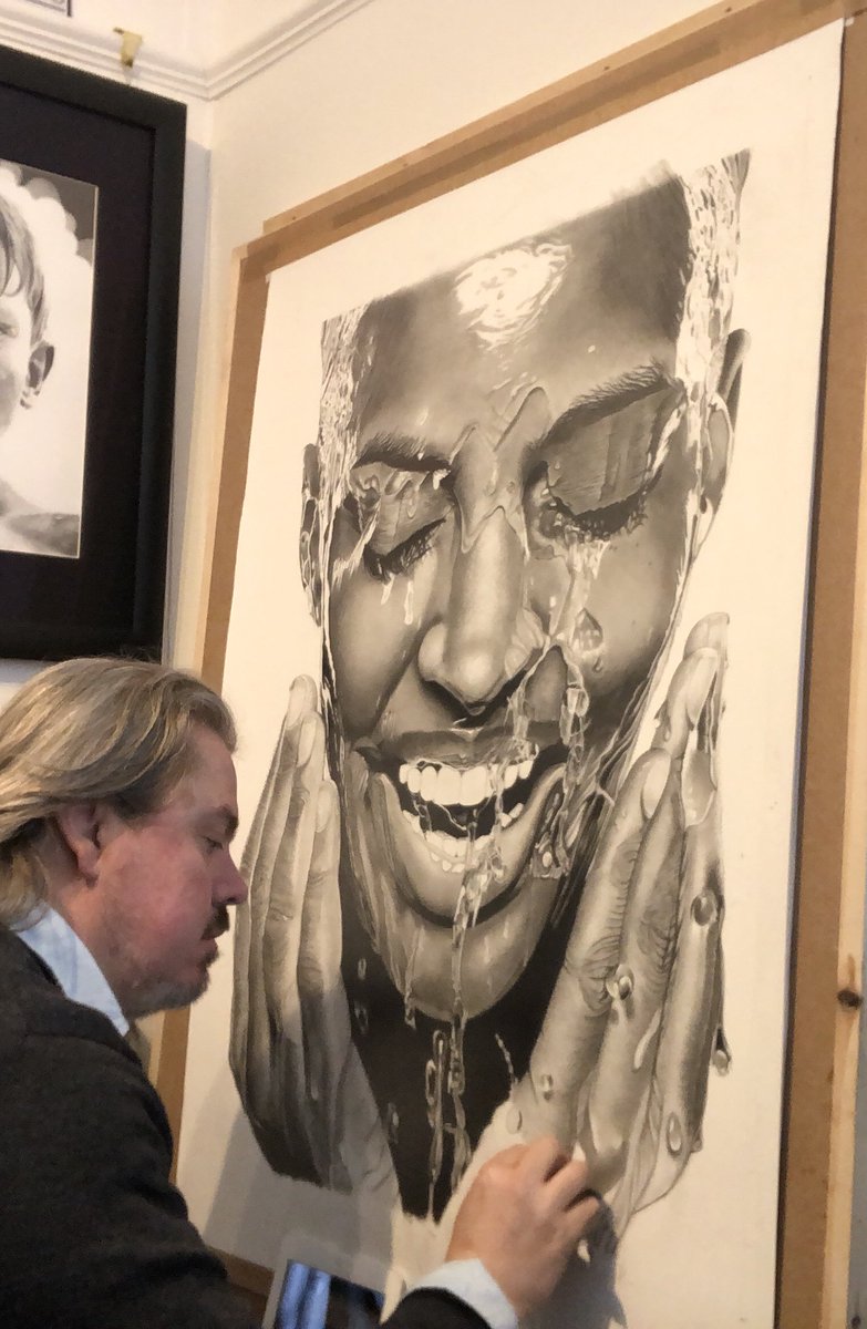 paul_stowe's tweet photo. I started this #Pencildrawing back in Dec'17 and have only just finished it this week - its BIG at 70cm X 90cm and takes pride of place in the @StoweGallery #stives showcasing what can be done with the humble pencil 😊 https://t.co/pRxJazI1YV https://t.co/7XE35JvWBW
