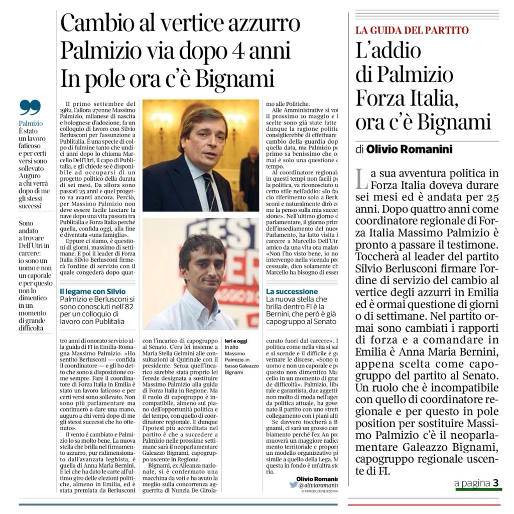 bennyfiorini's tweet photo. Donne, giovani e rinnovamento la nuova linea di .@forza_italia su cui punta @berlusconi . Passaggio testimone #Palmizio .@galeazzobignami a guida partito #ER, è riconoscimento a chi lavora su territorio. Orgogliosa di esserci. Con lui e @BerniniAM ER protagonista in Parlamento https://t.co/tgRq5xZRTY