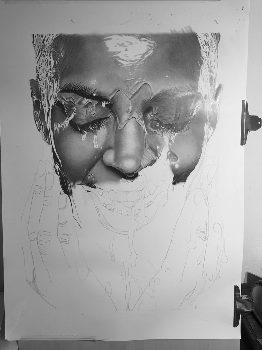 paul_stowe's tweet photo. I started this #Pencildrawing back in Dec'17 and have only just finished it this week - its BIG at 70cm X 90cm and takes pride of place in the @StoweGallery #stives showcasing what can be done with the humble pencil 😊 https://t.co/pRxJazI1YV https://t.co/7XE35JvWBW